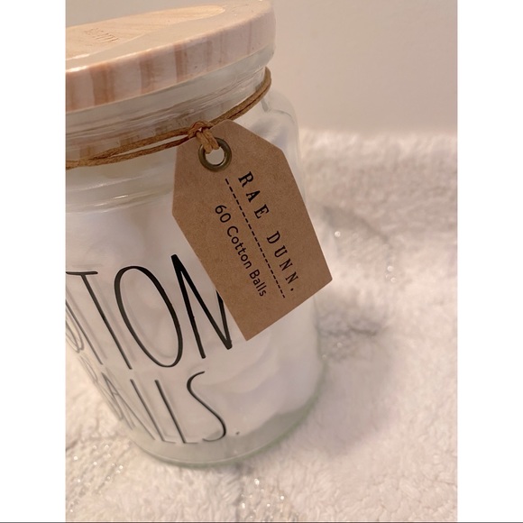 Rae Dunn COTTON BALLS container/holder - Picture 2 of 3